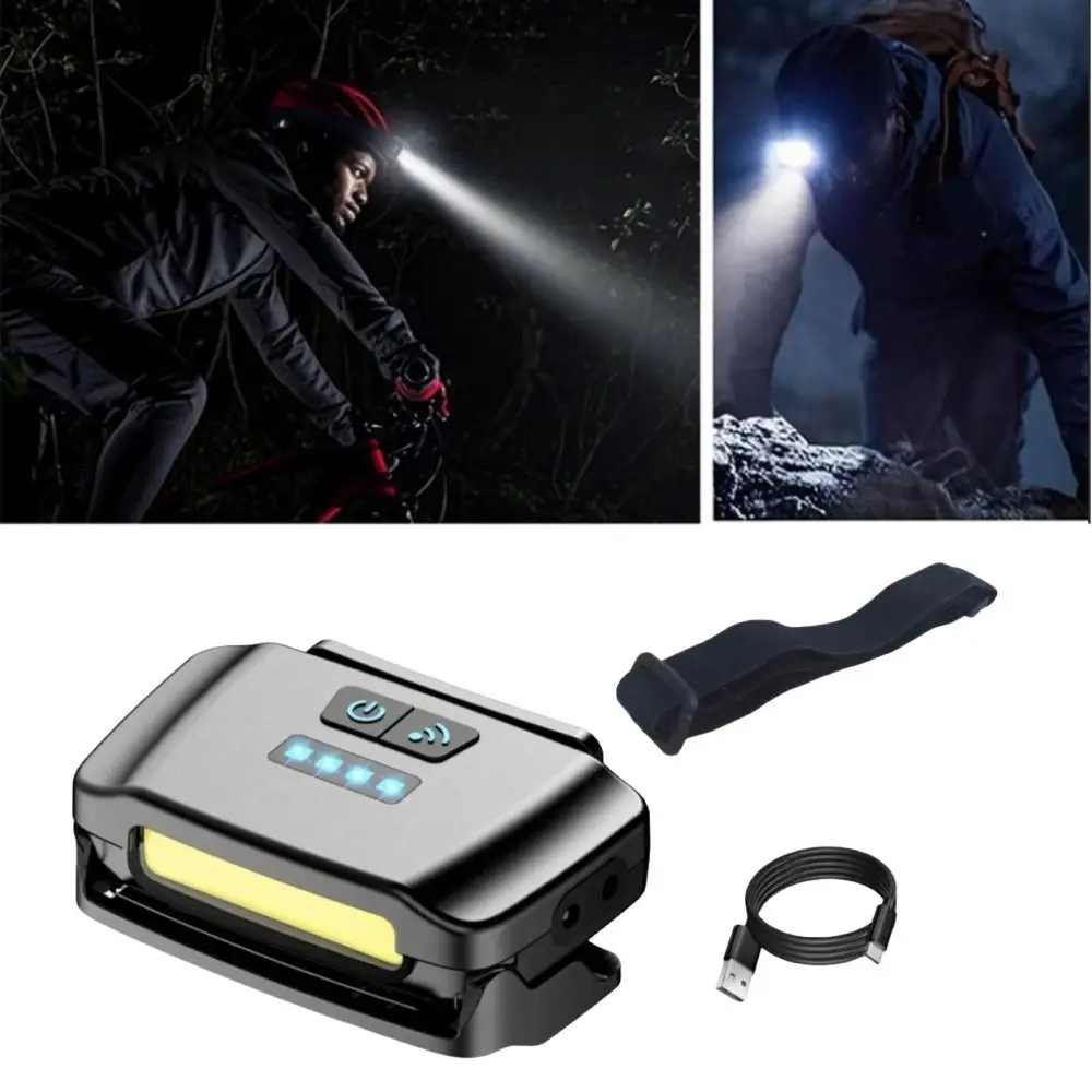 Linterna frontal LED recargable con clip impermeable y mini - imagen 2