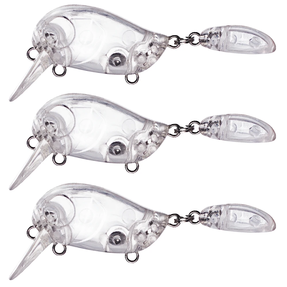 Crankbait flotante sin pintar listo para personalizar
