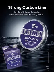 LEYDUN línea carbono con mosca monofilamento hundimiento suave