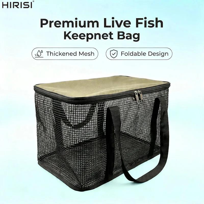 HIRISI Bolsa de malla plegable con cremallera para peces vivos - imagen 2