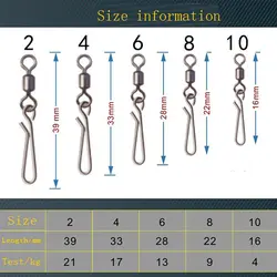 Giratorios de barril de acero inoxidable – Conector a presión con pin de bola