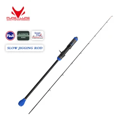 PURELURE Caña Jigging Lento 1,90 m - Punta sólida, agua salada