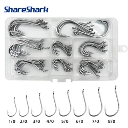 ShareShark Anzuelos para pulpo de acero inoxidable con púas curvos
