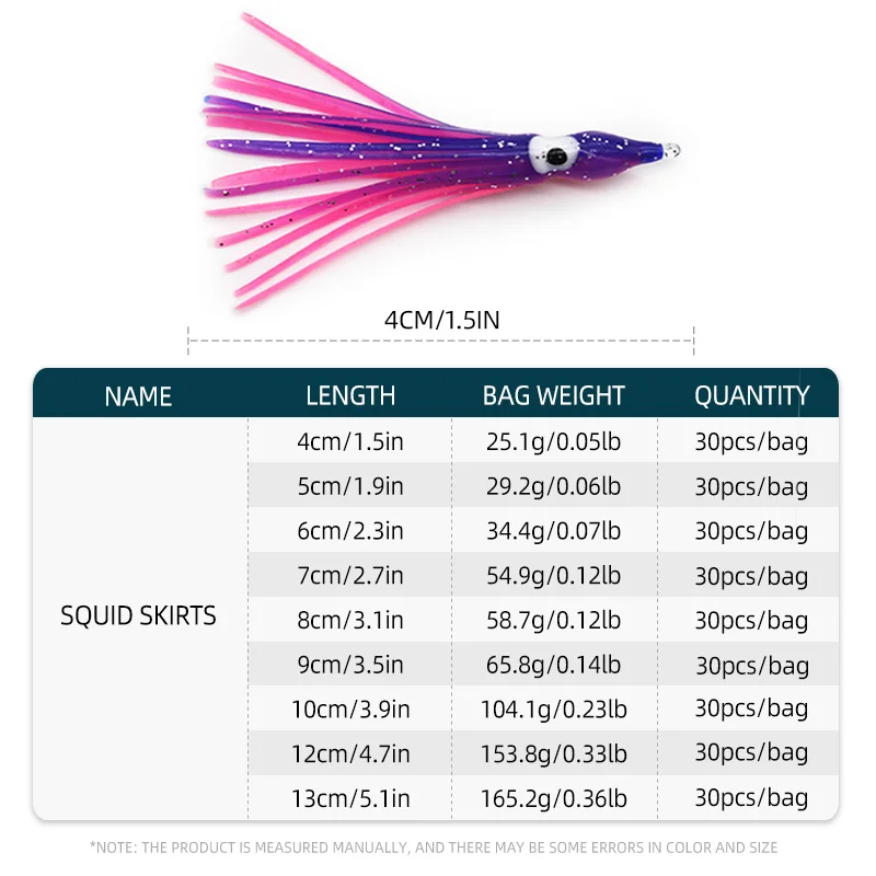 Señuelo pulpo luminoso de goma ShareShark para lubina y atún - imagen 4