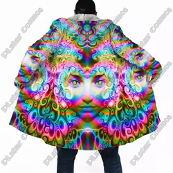 Abrigo con Capucha para Hombre, Estilo Abstracto Psicodélico Unisex