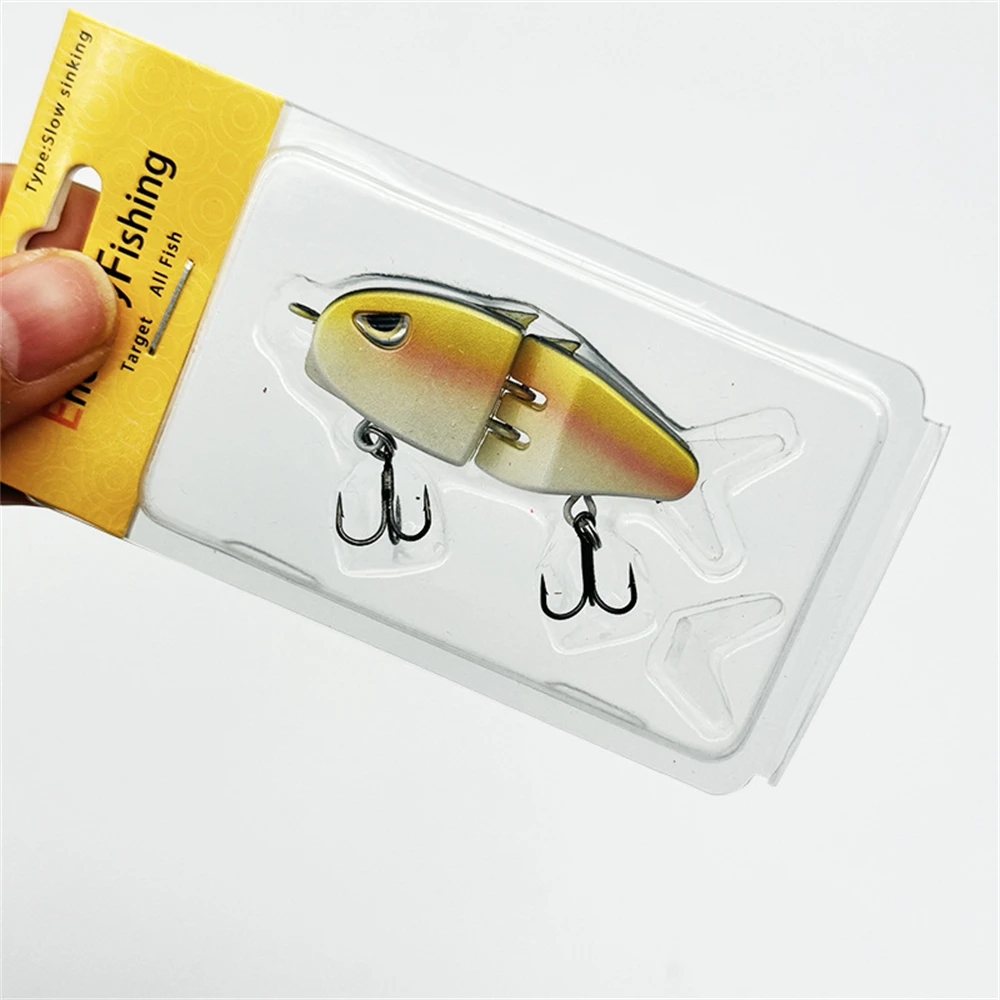 Señuelo para lubina multiarticulado lento con ojos 3D y triples - imagen 3