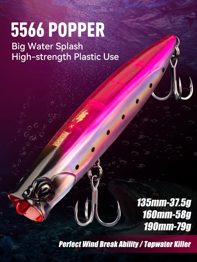 Señuelo Kingdom Topwater Popper vista general