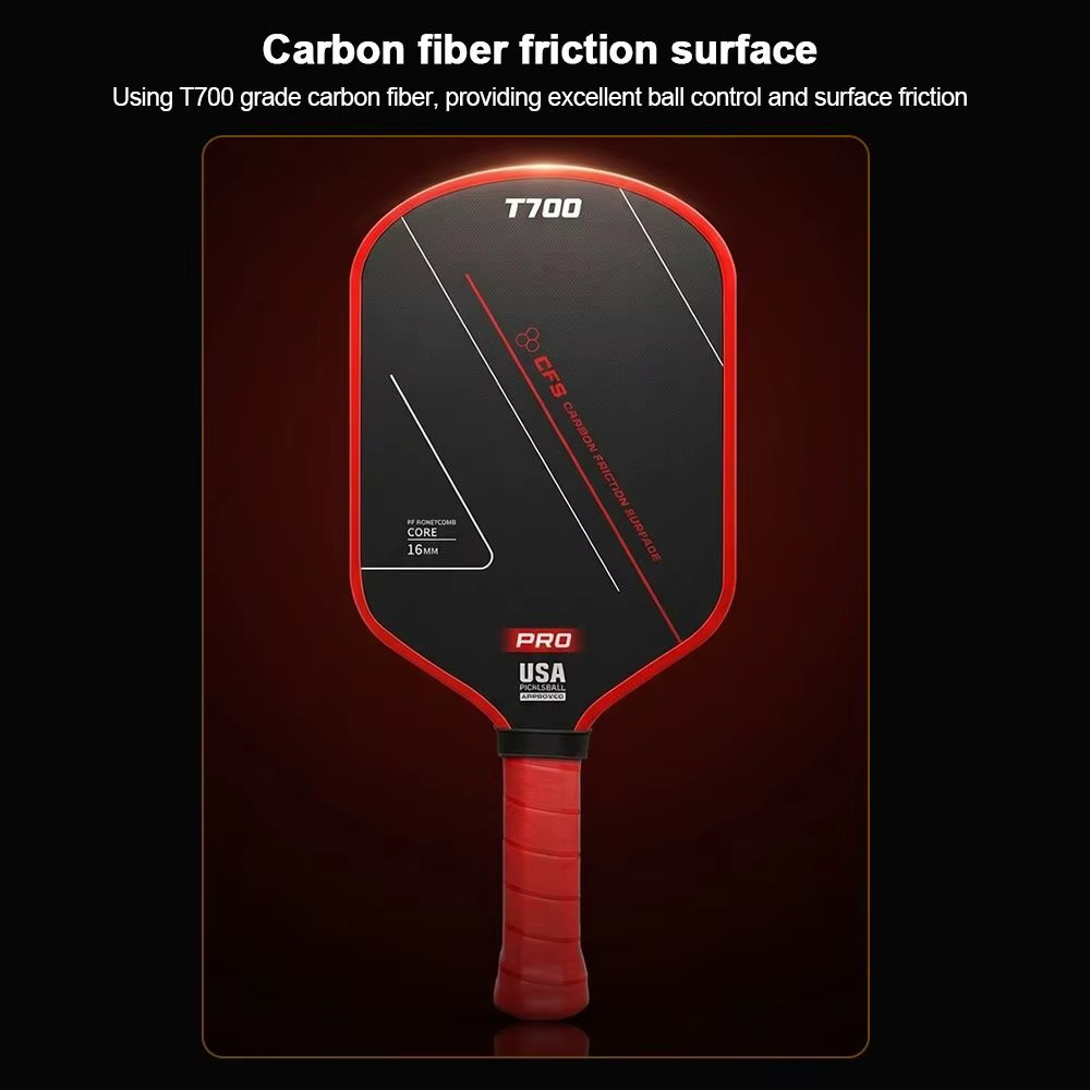 Paleta de Pickleball T700 Fibra de Carbono 16mm – Ligera y Duradera - imagen 2