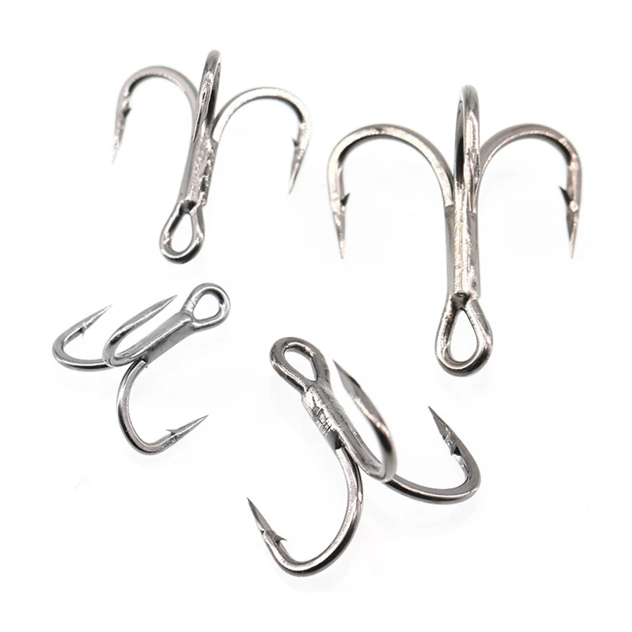 Anzuelos triples afilados multi-tamaño para pesca – Resistentes - imagen 3