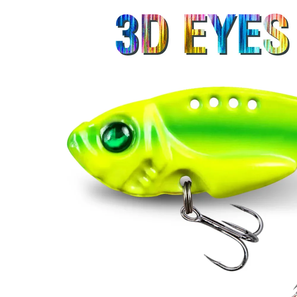 Señuelo crankbait vibrador negro con ojos verdes para trucha y lubina - imagen 4