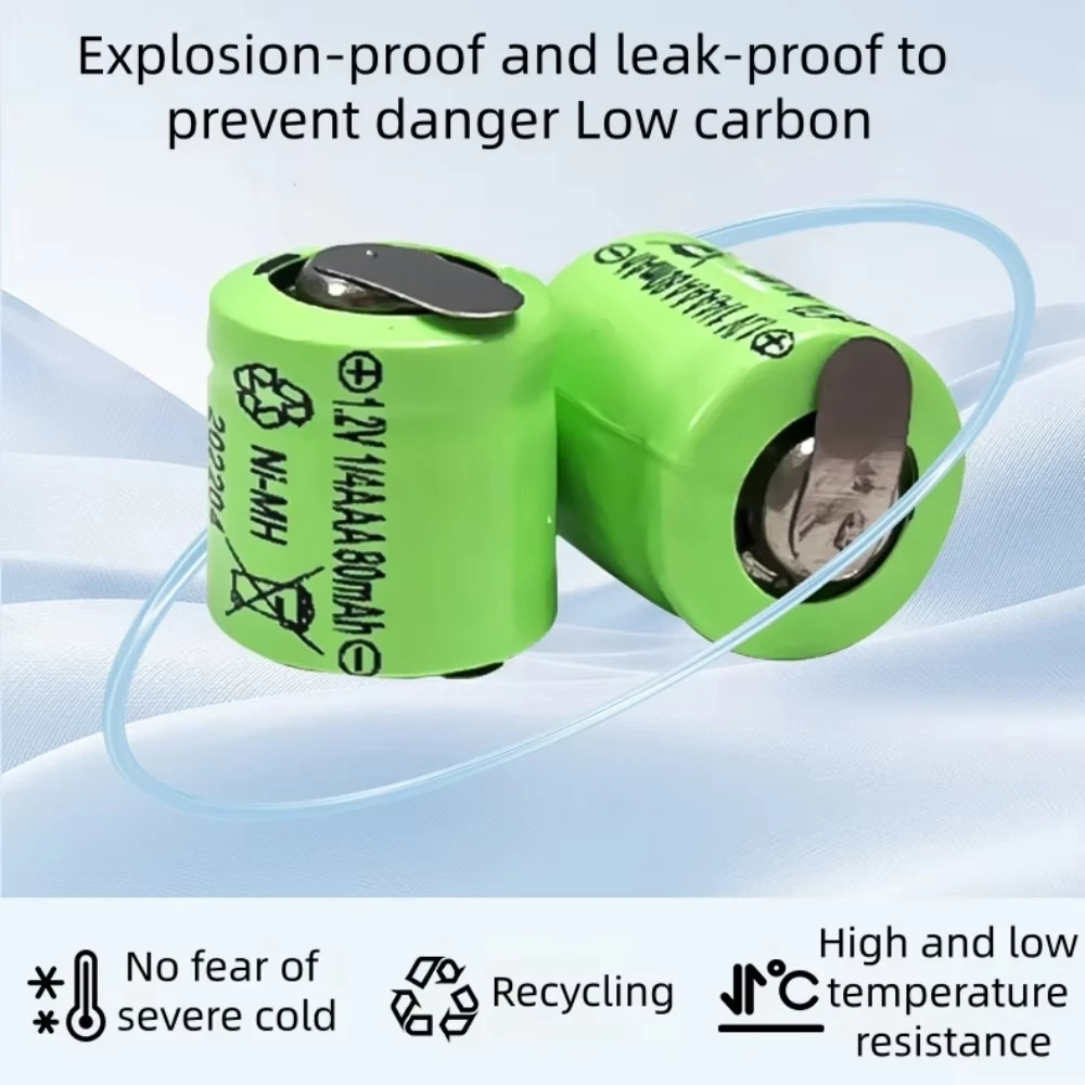 Batería NiMH recargable 1/4AAA 1.2V 80mAh - imagen 3