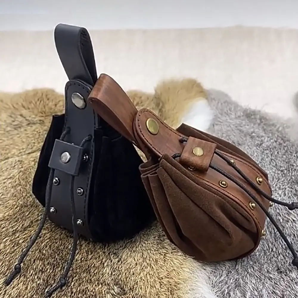 Bolsa de cintura colgable resistente con cordón estilo vintage vikingo - imagen 5