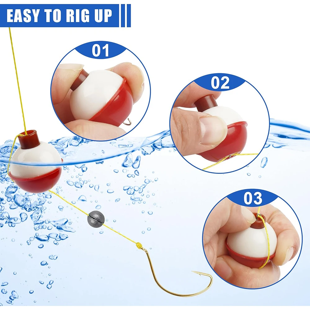 Kit de pesca para principiantes con plomos, flotadores y anzuelos - imagen 5