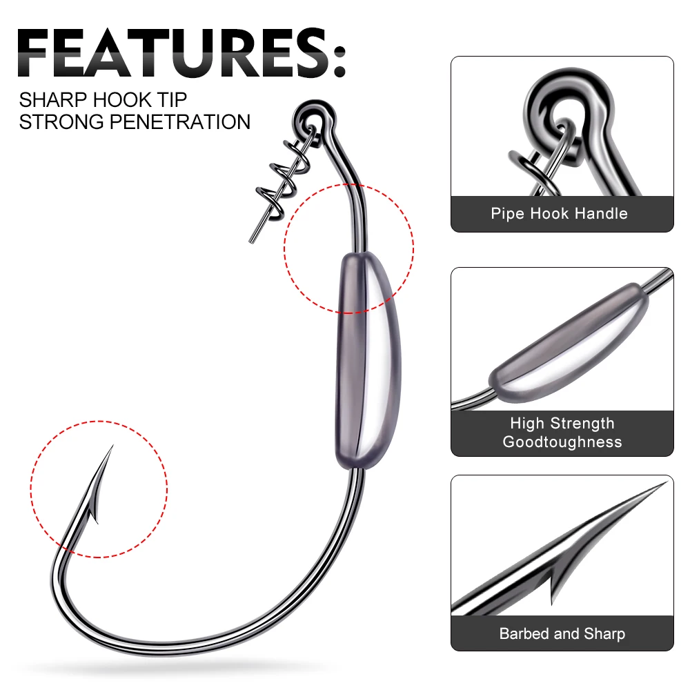 Plomos de Pesca Profunda con Jig Head y giradores Sunlure