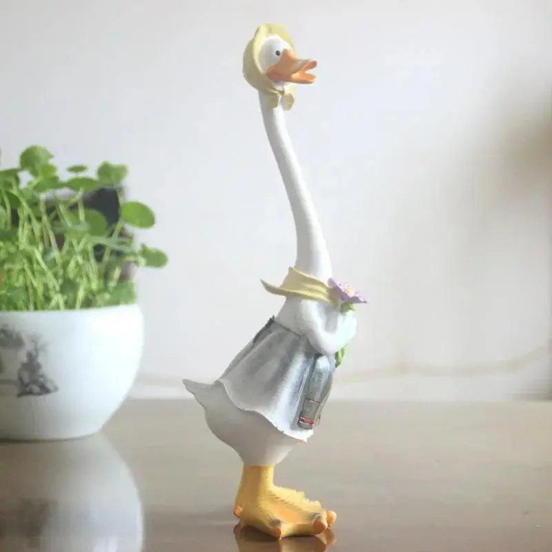 Estatua de pato en resina para jardín – Decoración artesanal - imagen 4