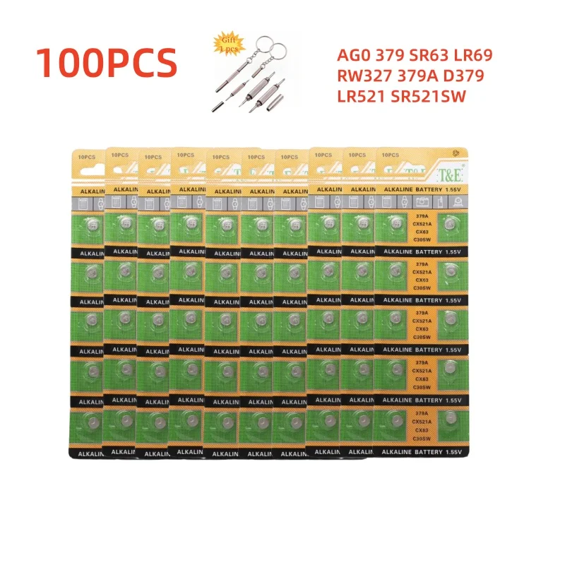 Pilas botón AG0 379 SR63 LR69 1.5V alcalinas para reloj - imagen 2