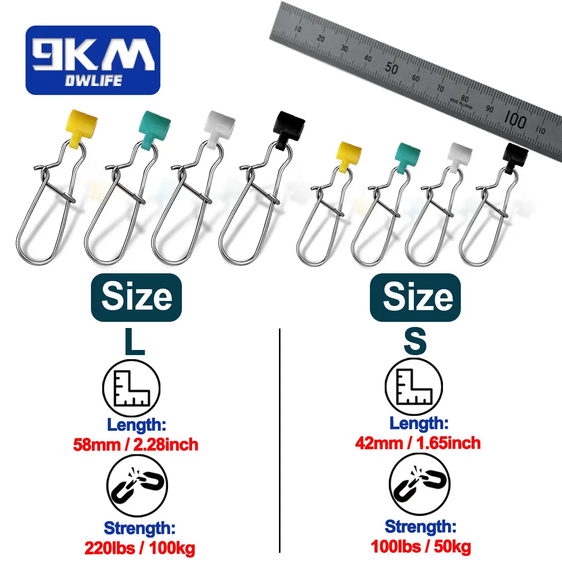Broches de doble bloqueo y materiales resistentes