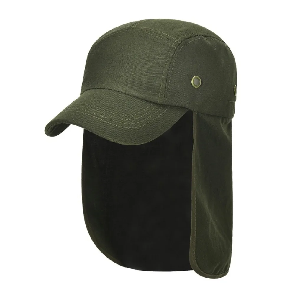 Gorra de pesca retro transpirable con protección para el cuello