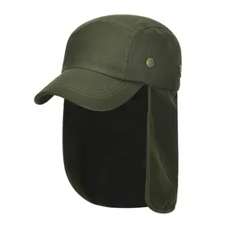 Gorra de pesca retro transpirable con protección para el cuello