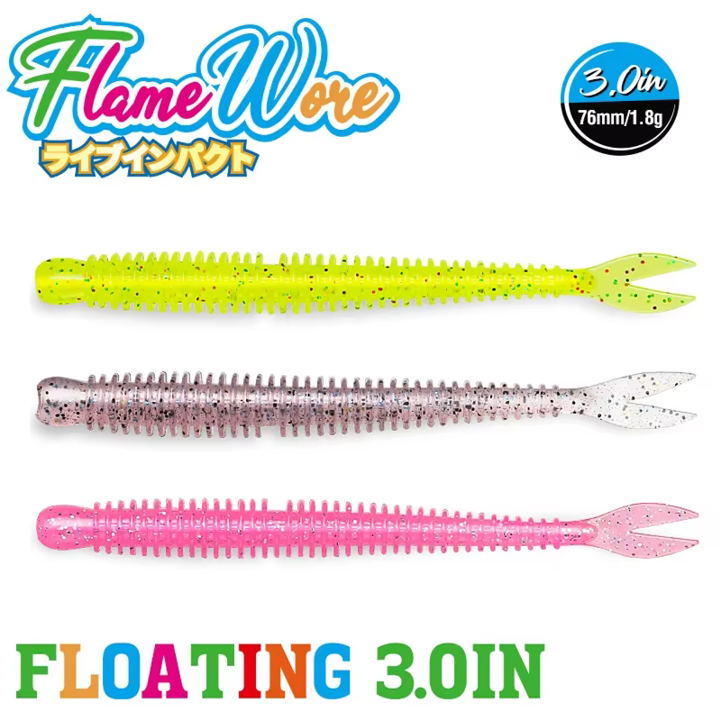 Wacky Rig Tsuring 7,6 cm – Cebo blando flotante para lubina - imagen 5