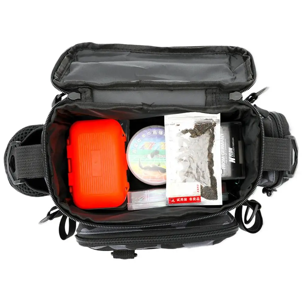 Bolsa de pesca impermeable riñonera con soporte caña y bandolera - imagen 4
