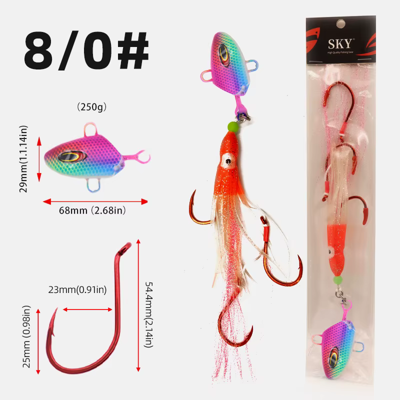 BKK Jig Head con cabezal plomo luminoso para vinilo pulpo marino
