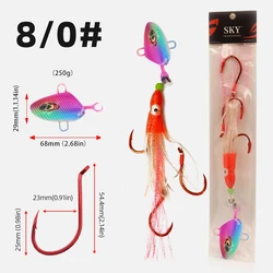BKK Jig Head con cabezal plomo luminoso para vinilo pulpo marino