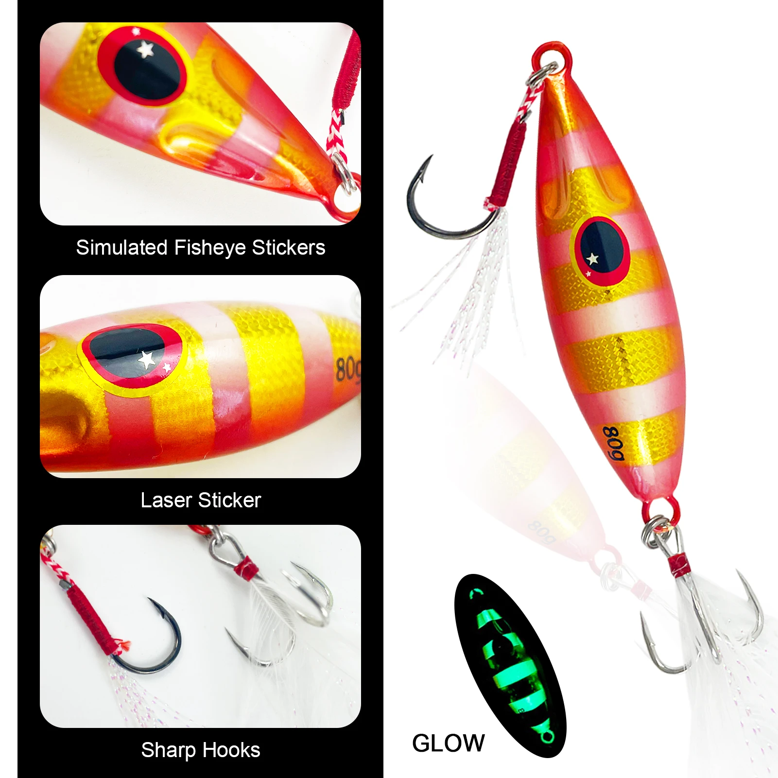 Kit de señuelos calamar FREE FISHER mixtos marinos que se hunden