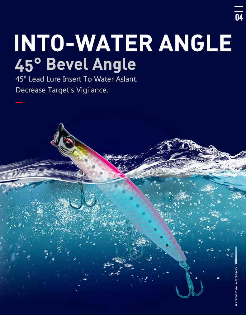 Ángulo interior de agua 45°