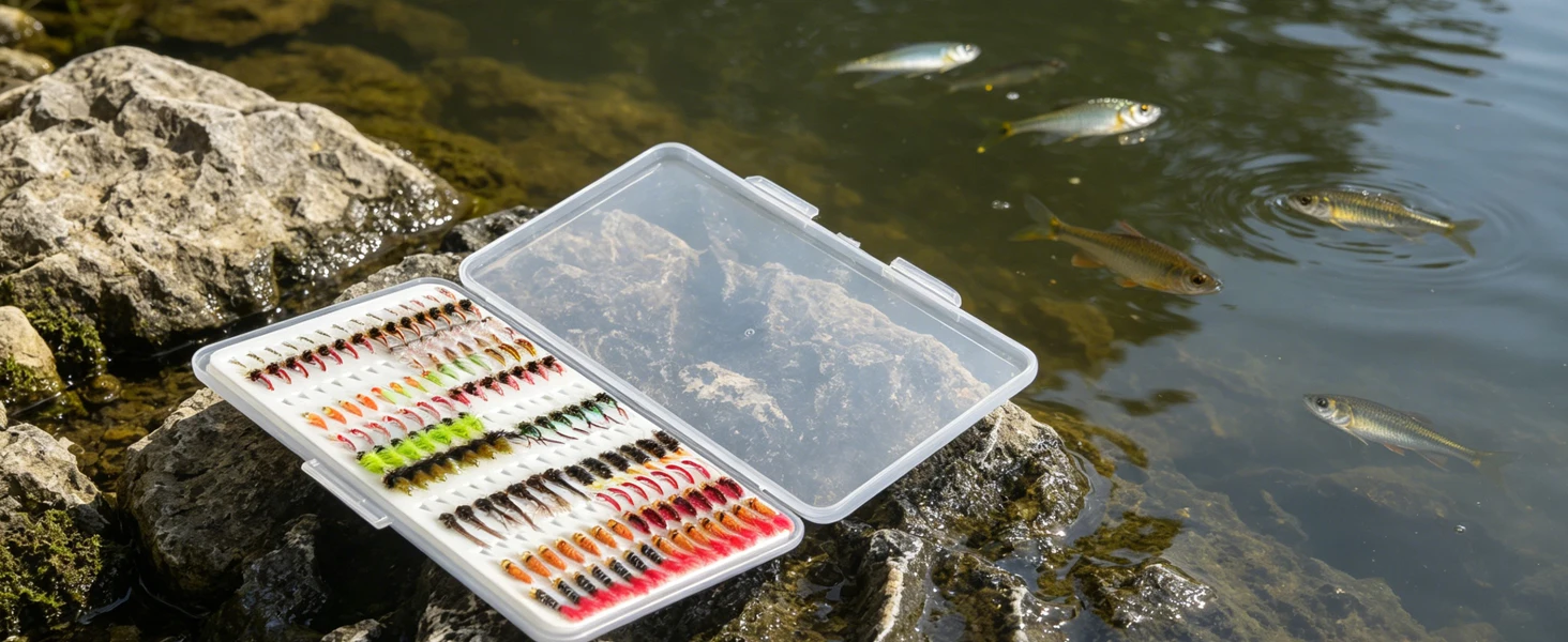 Kit de moscas de pesca FREE FISHER con caja de almacenamiento