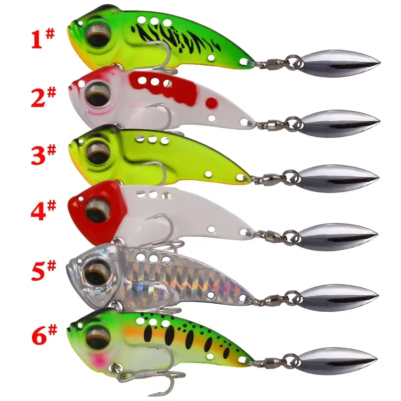 Señuelo Spinner Willow Leaf vibrante para lubina y perca - imagen 4