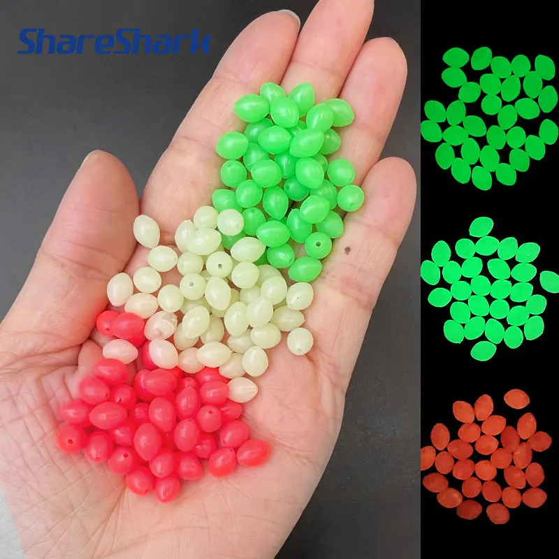 ShareShark Cuentas Luminosas Ovaladas para Pesca con Anzuelos Triples - imagen 3
