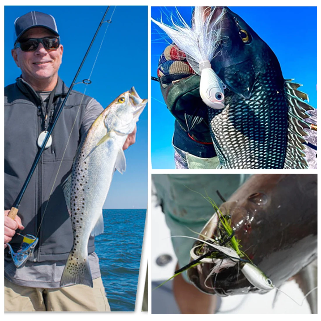 FishTrip Jig Head Bucktail 7-56g Multicolor - Trucha y Lubina Mar - imagen 5