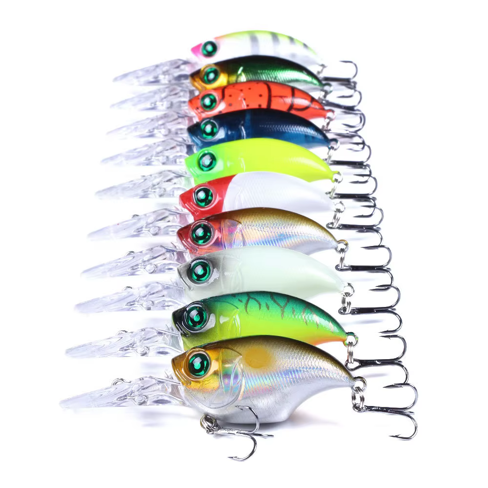 Crankbait flotante ruidoso para pesca en agua dulce
