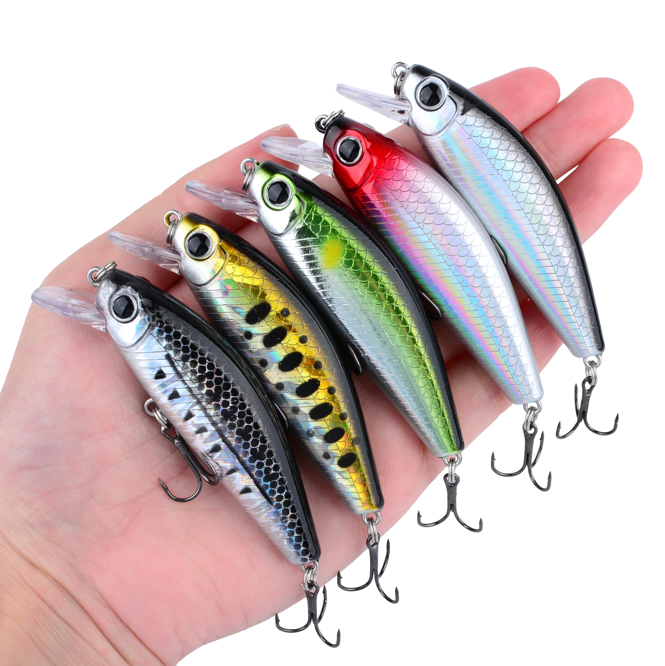 Señuelo Crankbait hundimiento para trucha y lubina con minnow - imagen 4