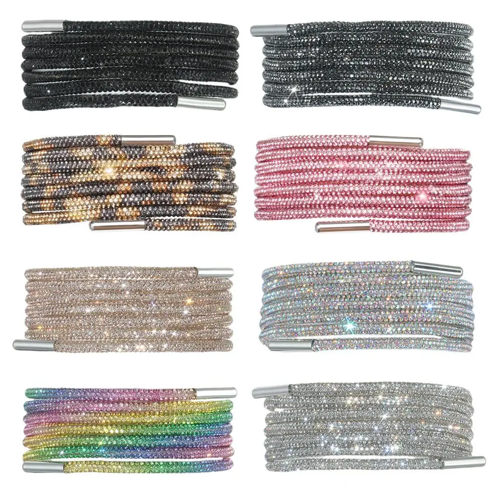Cordones de strass con brillo en zapatillas