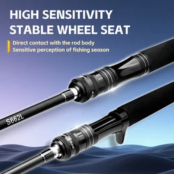 Caña de pescar FISHINGFANS ORCA – carbono y EVA para lubina y galatama