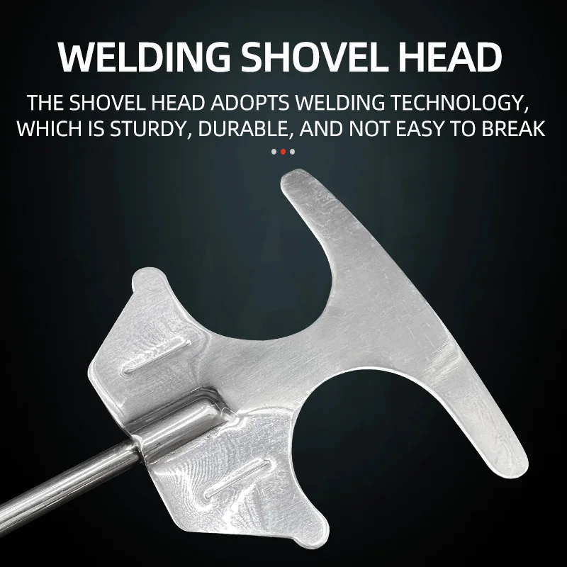 ShareShark Cuchara de pesca en roca acero inoxidable pala plegable - imagen 5