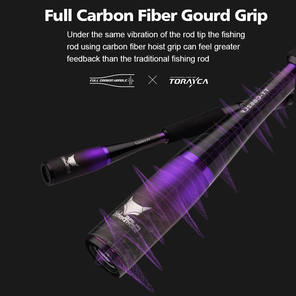 Purelure Caña de pescar para lubina anillos guía Fuji carbono Toray - imagen 2