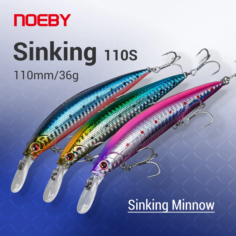 NOEBY Minnow 110 — Wobbler hundimiento para lucio - imagen 2