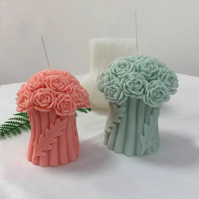 Molde de Silicona 3D Ramo Rosas para Manualidades, Resina y Velas - imagen 4