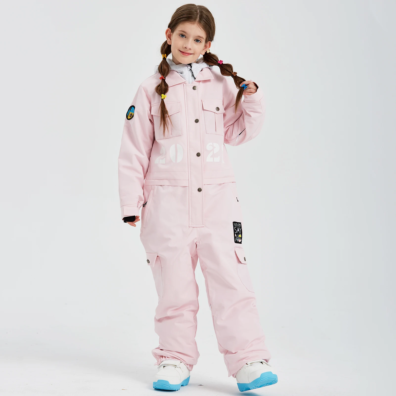Traje de nieve impermeable cortavientos con capucha para niños - imagen 5