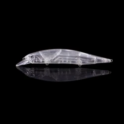 Jerkbait Hanlin flotante – Plástico duro transparente sin pintar trucha