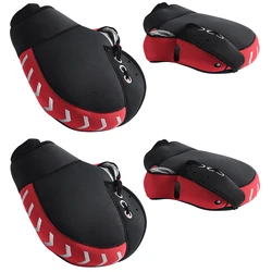 Goture Guantes impermeables moto y scooter cortaviento negro y rojo
