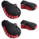 Goture Guantes impermeables moto y scooter cortaviento negro y rojo