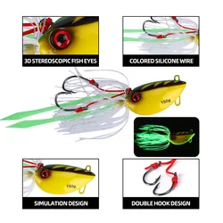 Señuelo de plomo luminoso WEIHE WP39 – pesca en mar desde barco