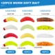 FREE FISHER Grubs para pesca en hielo de trucha, bajo y blanco - imagen 4