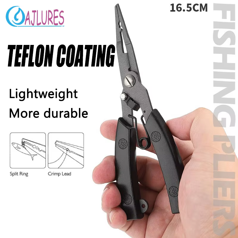 Alicates pesca acero inoxidable abridor anillos tijera línea trenzada