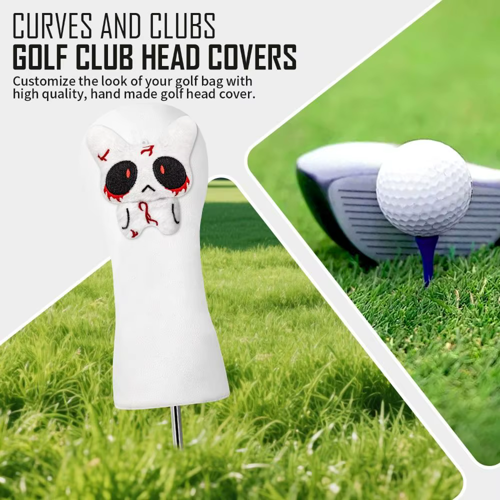 Funda para putter en cuero PU blanco, diseño elegante y resistente - imagen 3