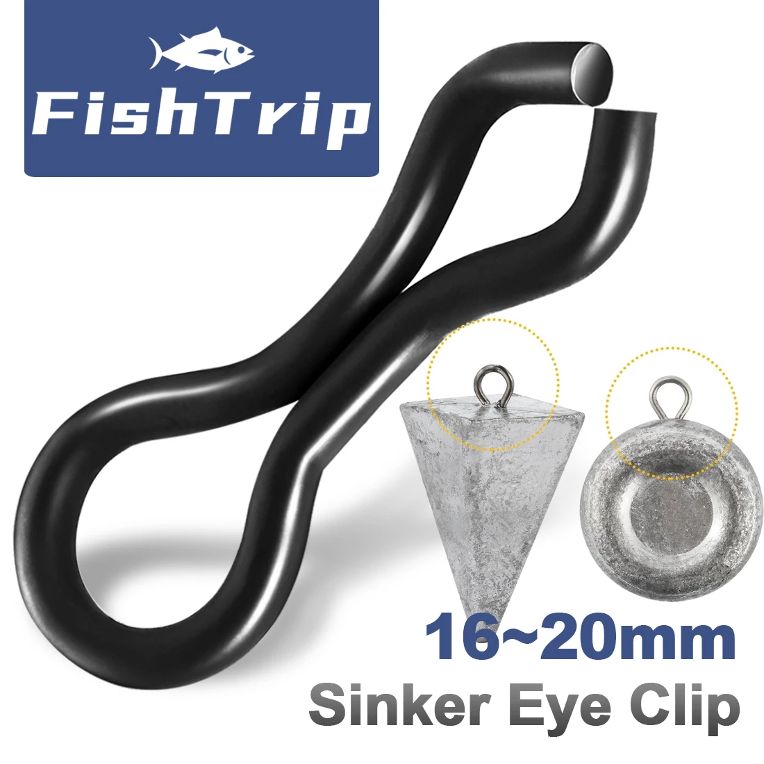 FishTrip Ojos de plomo acero inoxidable pesca agua salada